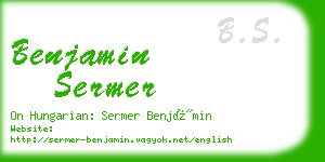 benjamin sermer business card